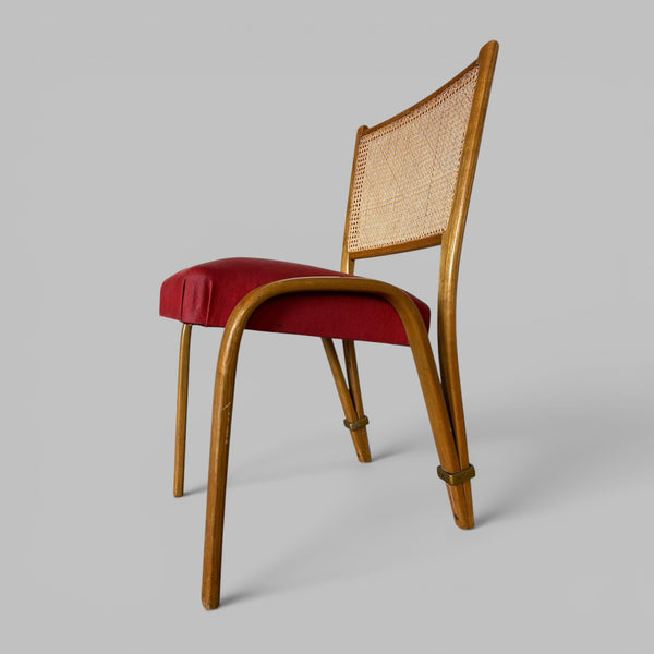 Vintage Bentwood Cane Back Dining Chair by Bow-Wood
