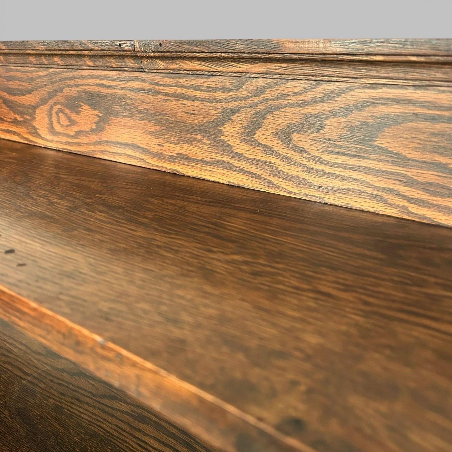 Arts and Crafts Oak Bookcase – Open Shelving with Pegged Details