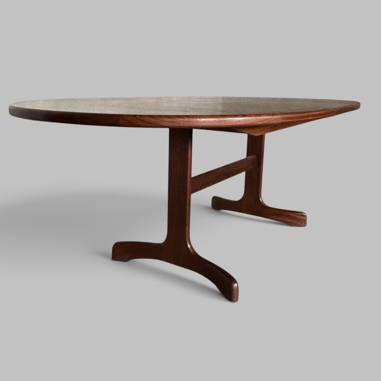 Mid Century G Plan Fresco Teak Extending Oval Dining Table - Vintage 1970s