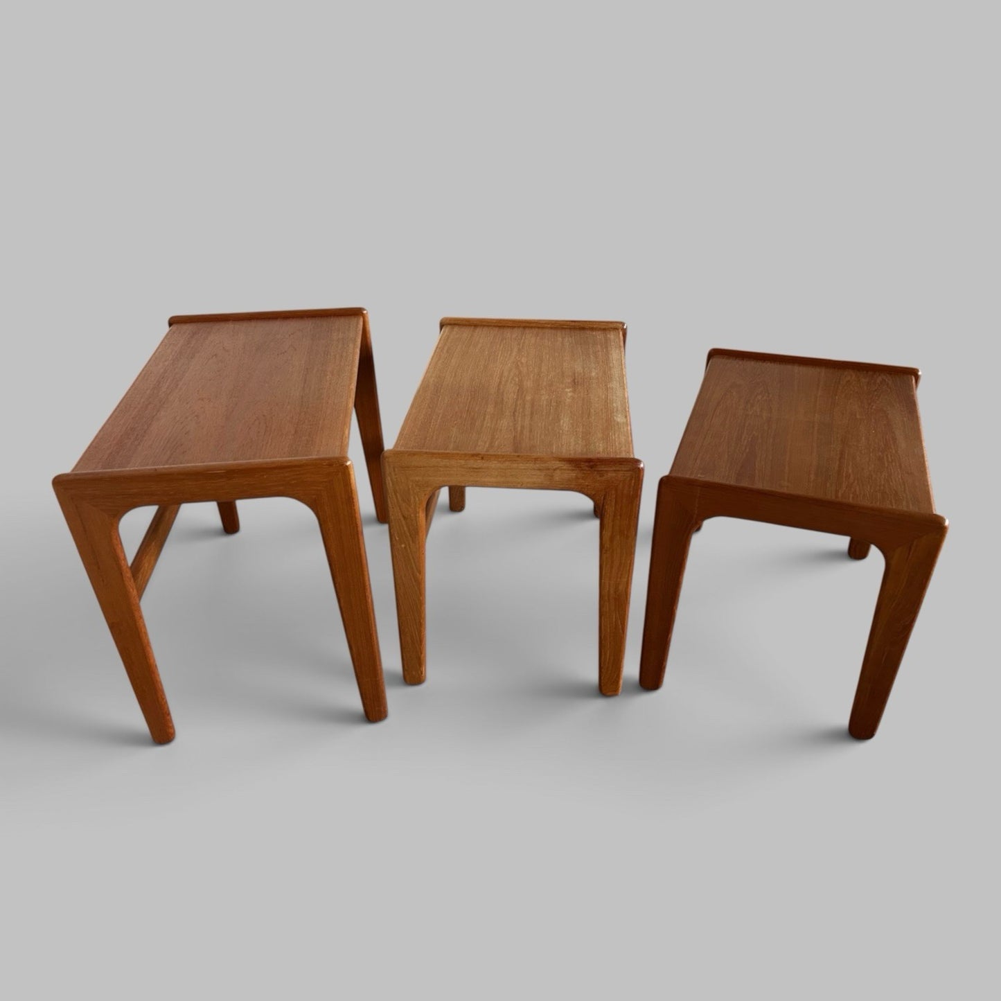 Danish Style Teak Nest of Three Tables