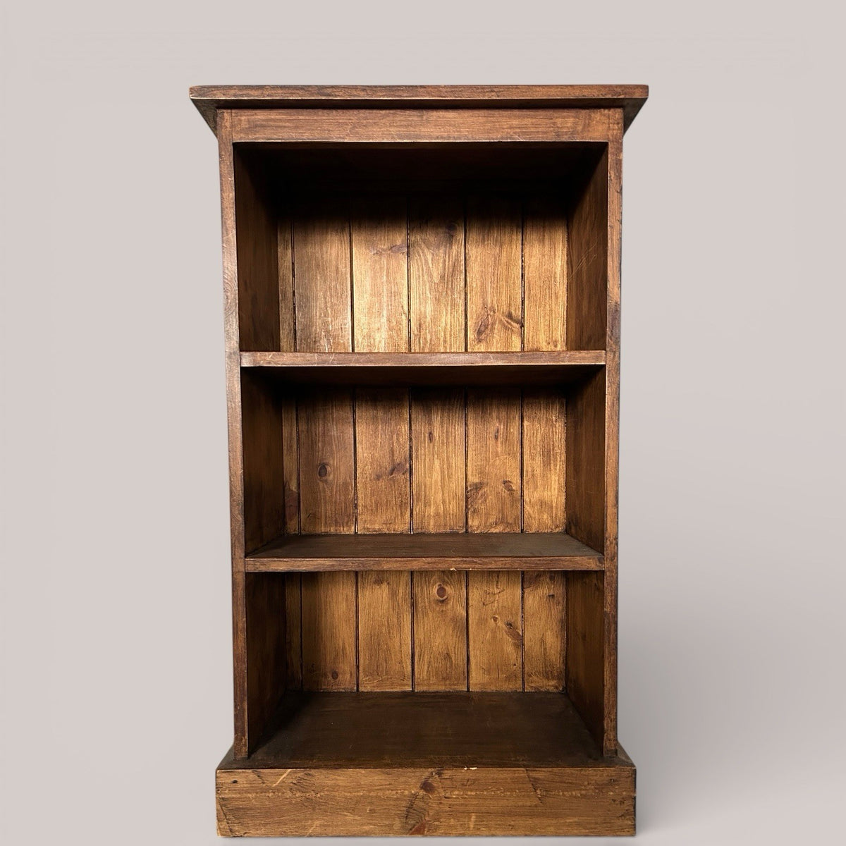 Stained Pine Small Bookcase