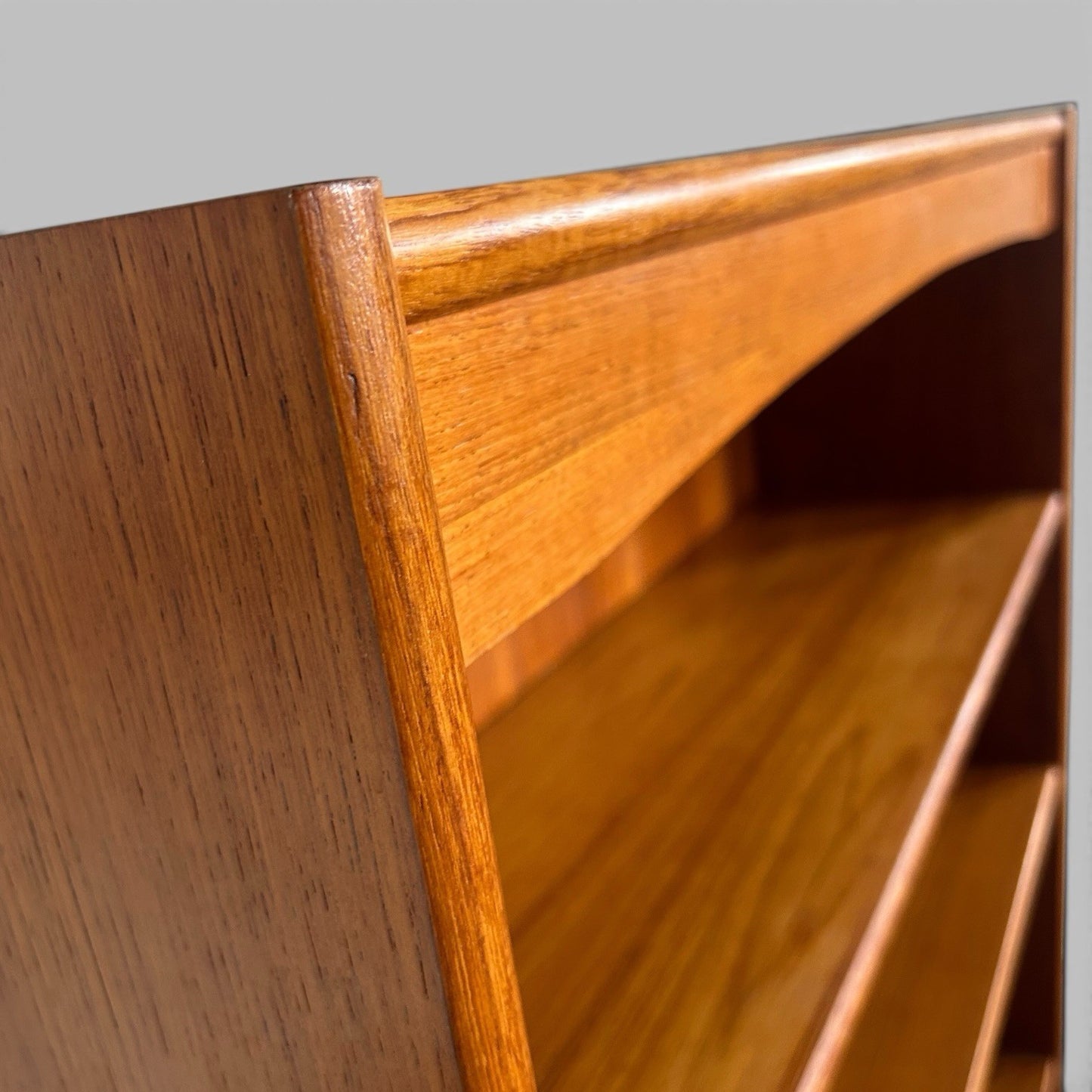 Mid Century Teak Bookcase with Adjustable Shelves