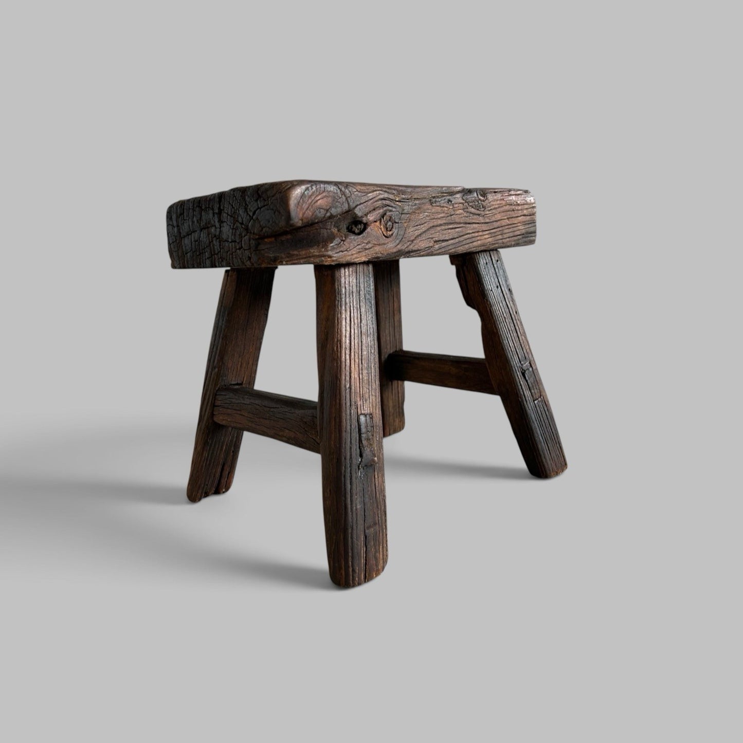 Rustic Elm Stool / Plant Stand