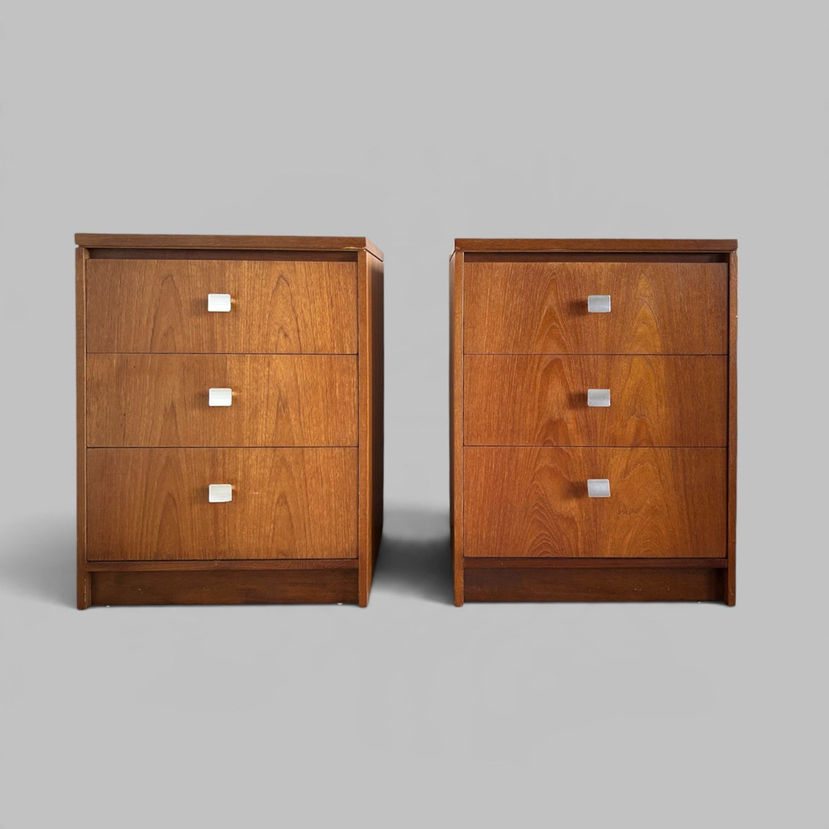 Pair of Mid-Century Teak Bedside Drawers