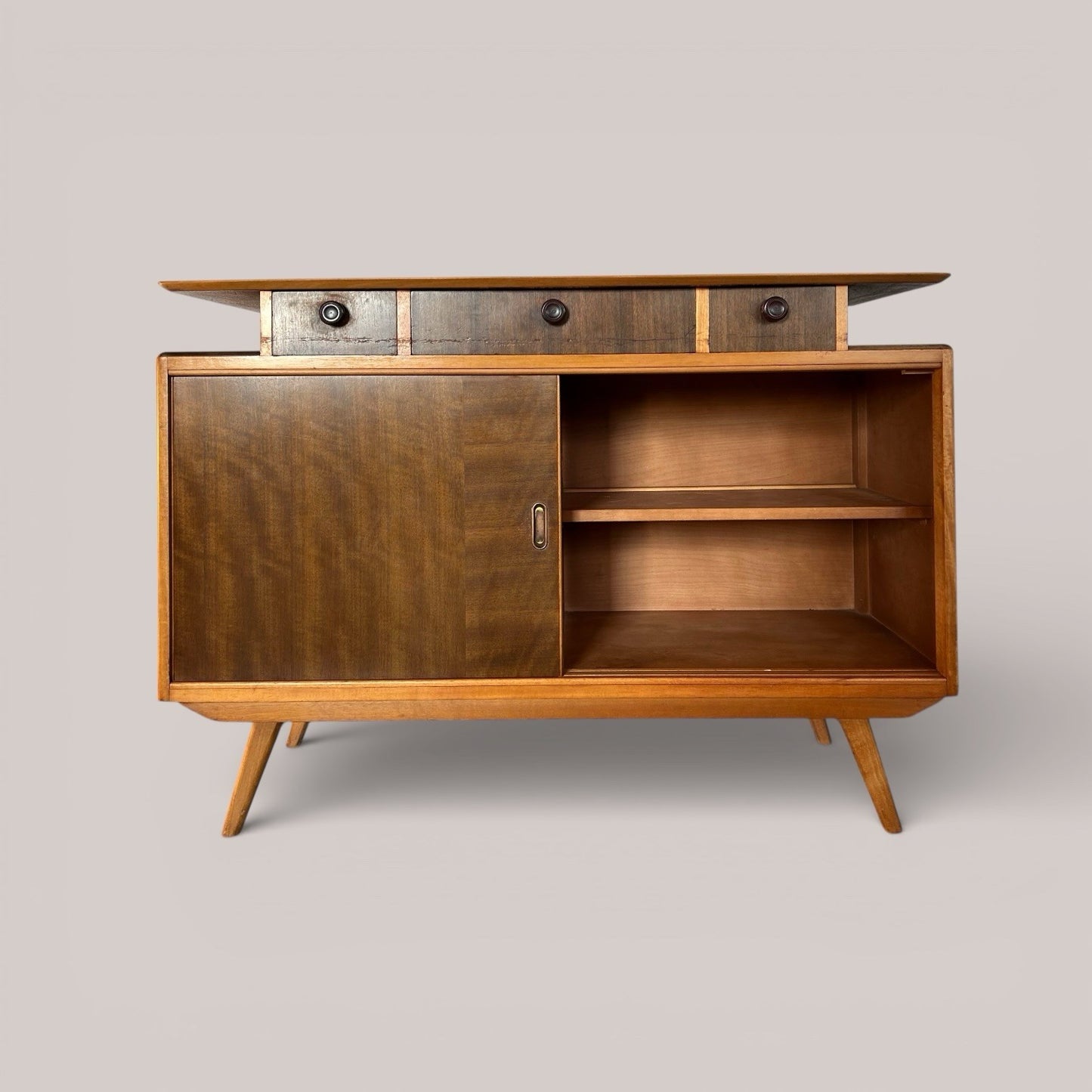 Morris of Glasgow Walnut Floating Top Sideboard 1960s