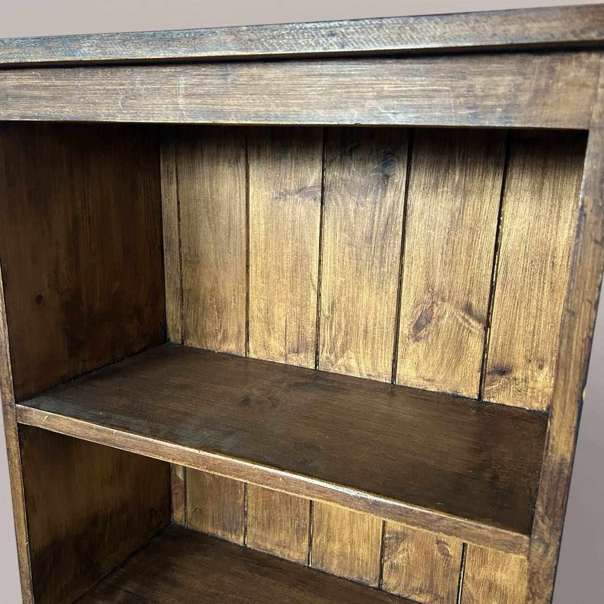 Stained Pine Small Bookcase