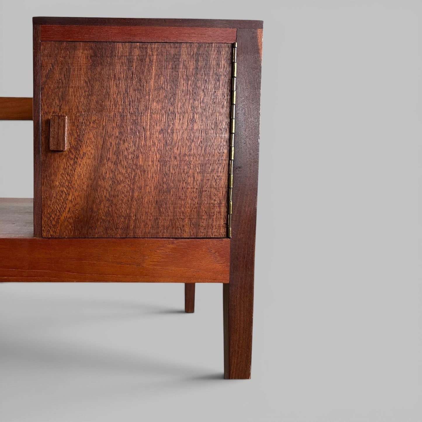 Mid Century Solid Teak Hall Bench / Telephone Seat