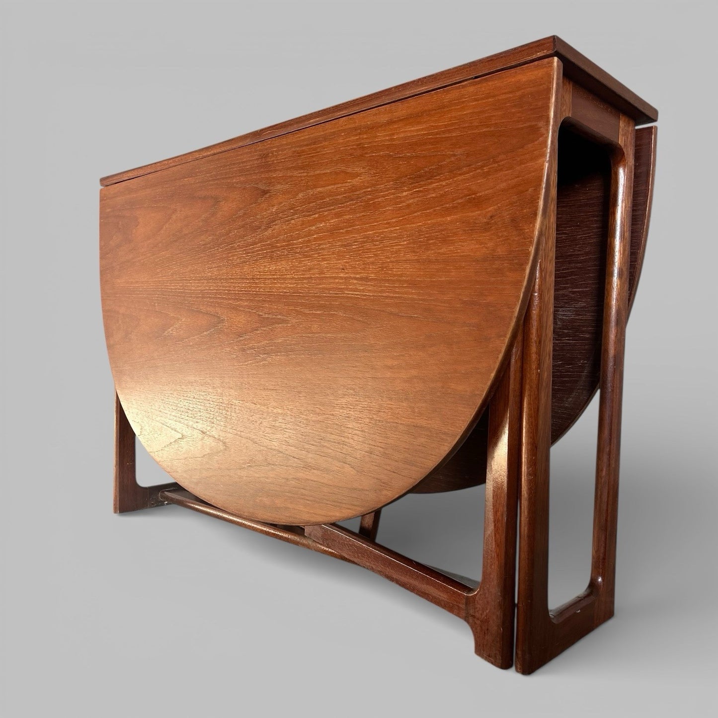 Mid Century McIntosh Teak Drop Leaf Dining Table – Extending Oval