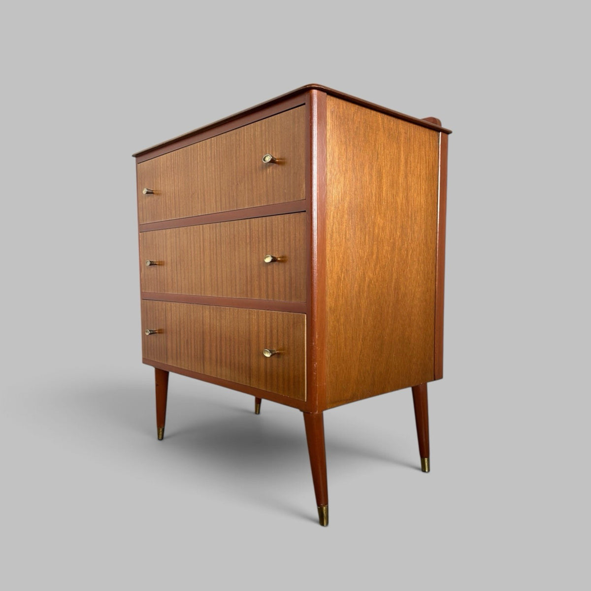 1960s Mid Century Three Drawer Chest of Drawers