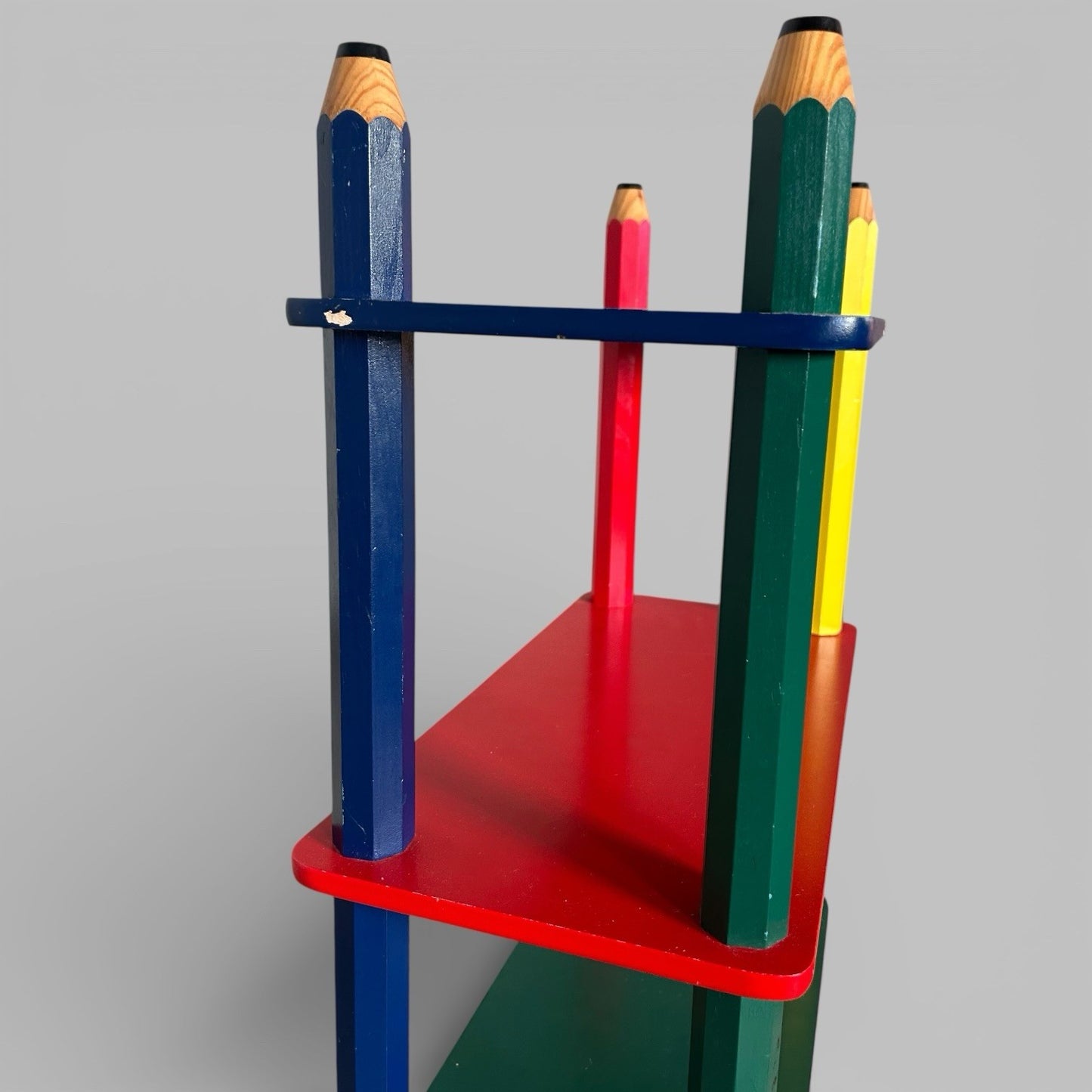 1980s Pierre Sala Pencil Shelf Display Unit – Colourful Postmodern Design