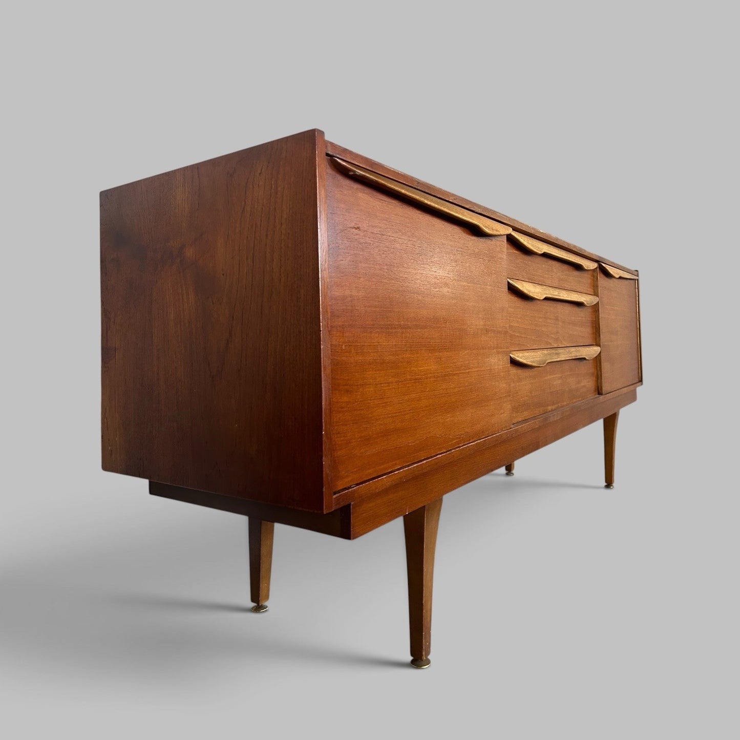 Mid Century Stonehill Teak Sideboard with Three Drawers