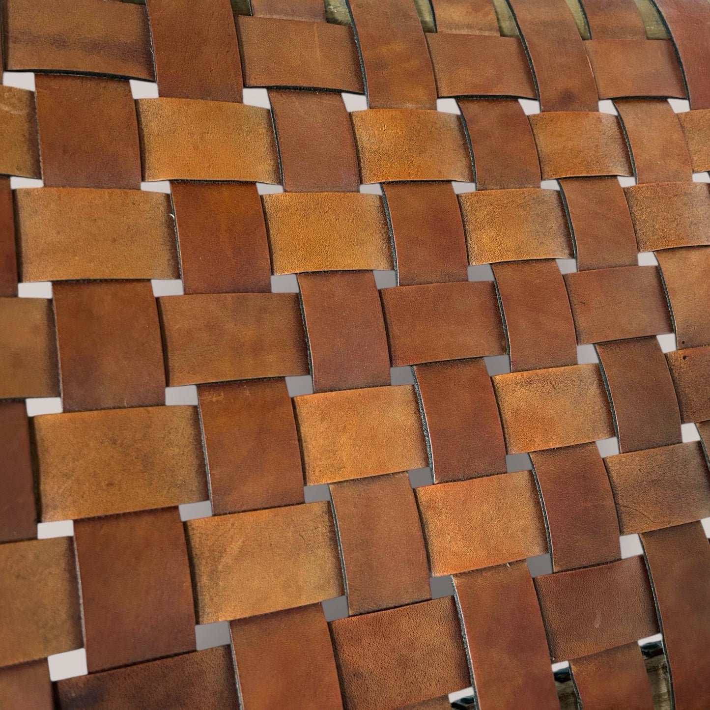 Scandinavian Style Woven Leather Lounge Chair