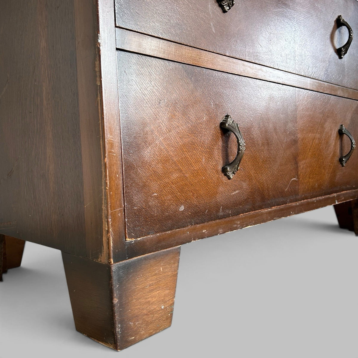 Vintage Oak Tallboy Chest of Drawers