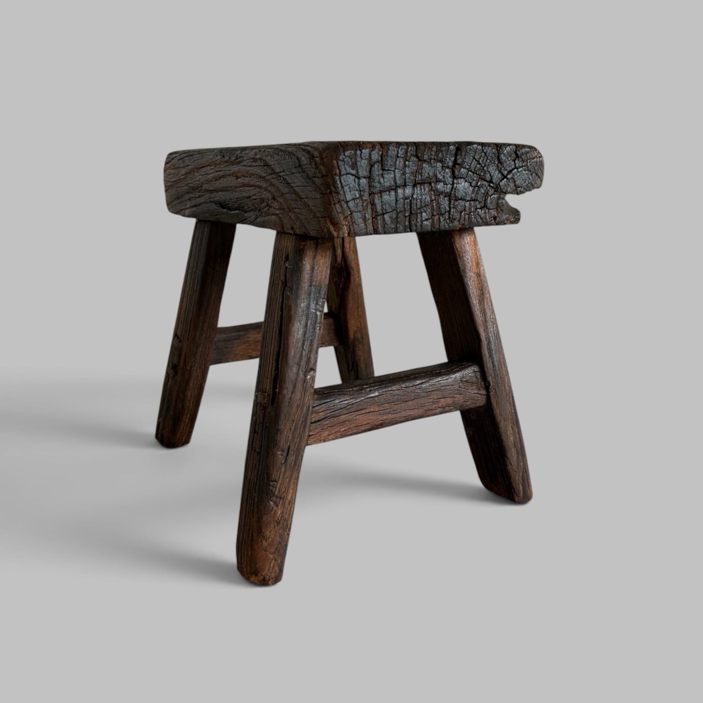 Rustic Elm Stool / Plant Stand