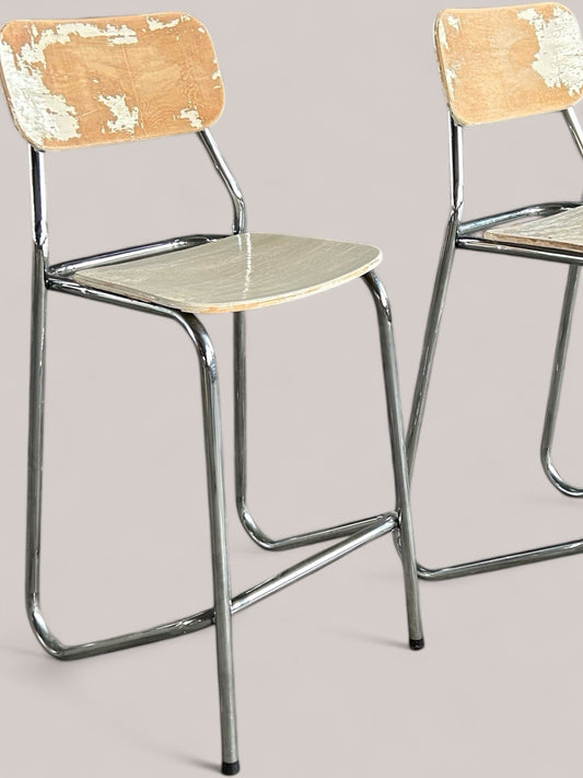 Pair Of Vintage Stacking Stools