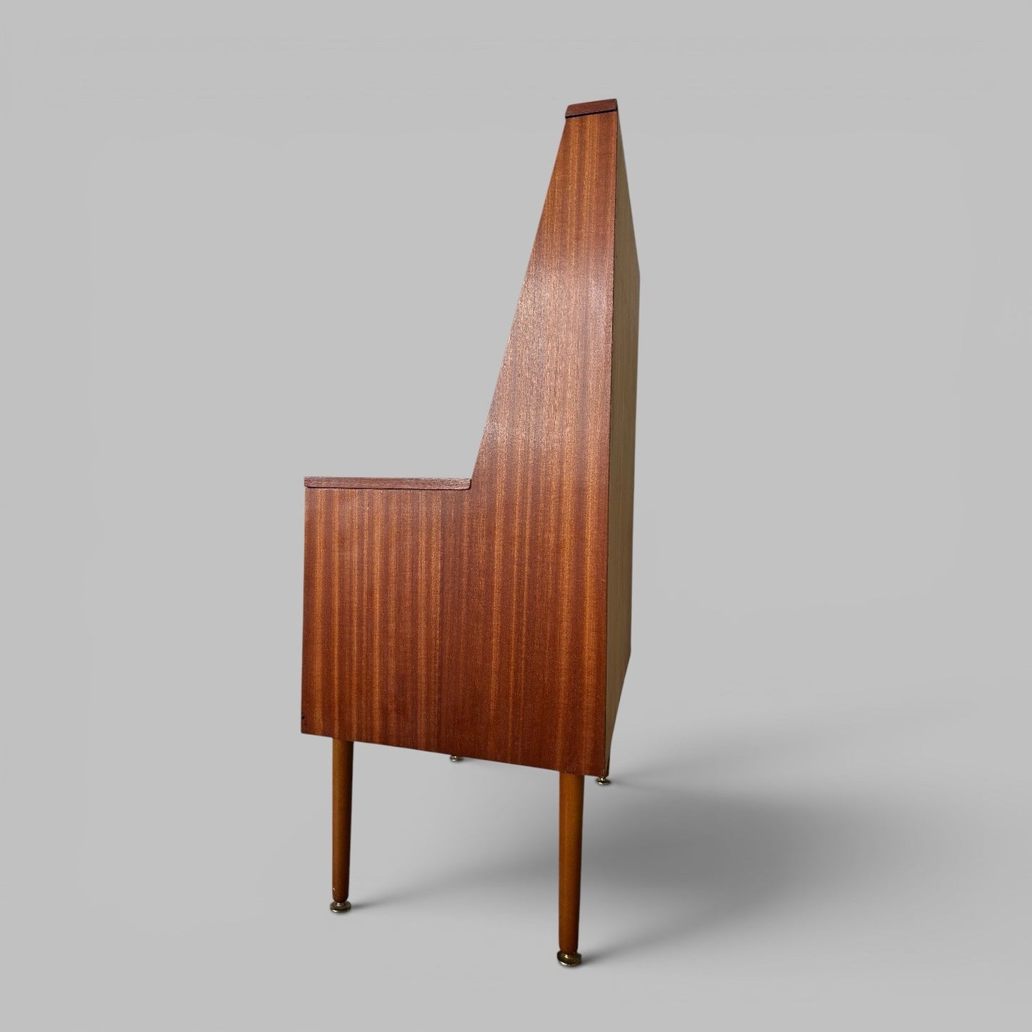 1960s Teak Dressing Table With Mirrored Sliding Doors