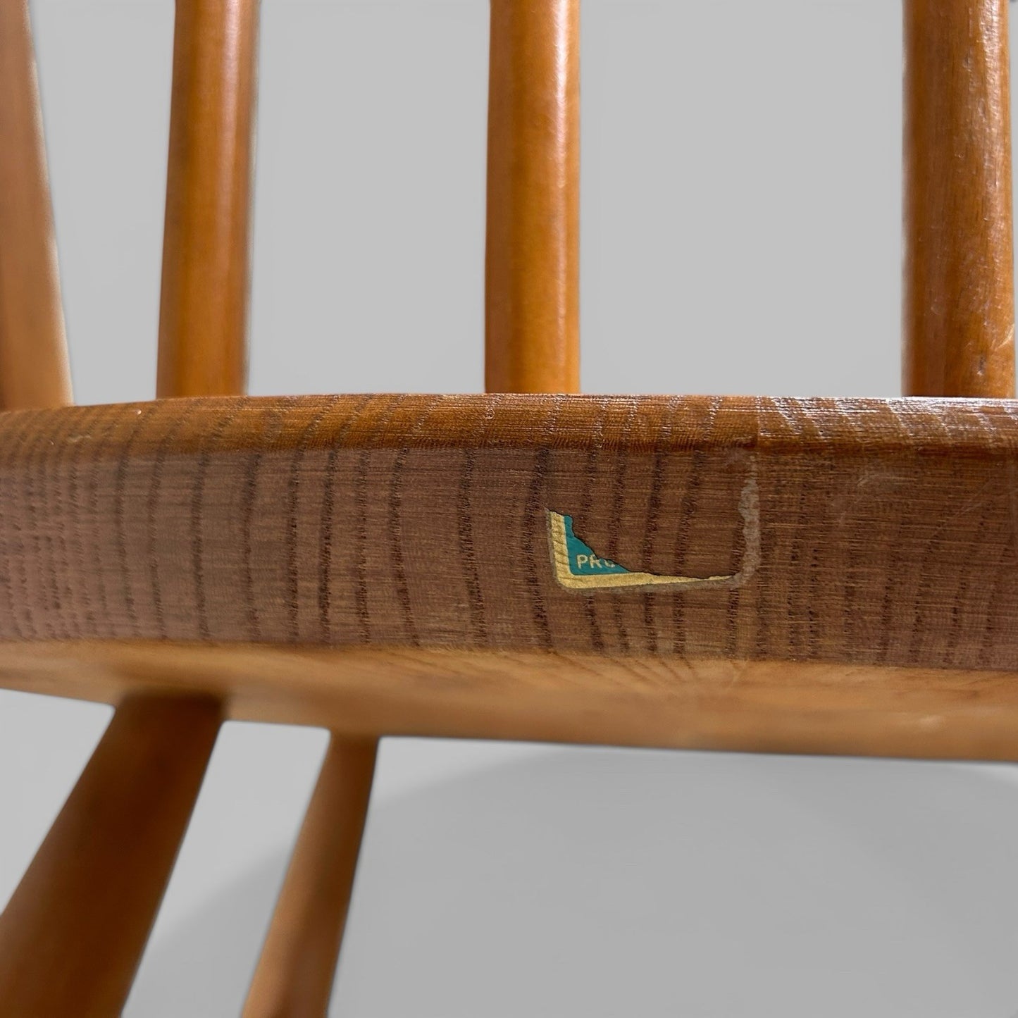 Ercol Windsor Blonde Dining Chair – Mid Century Elm Beech Chair