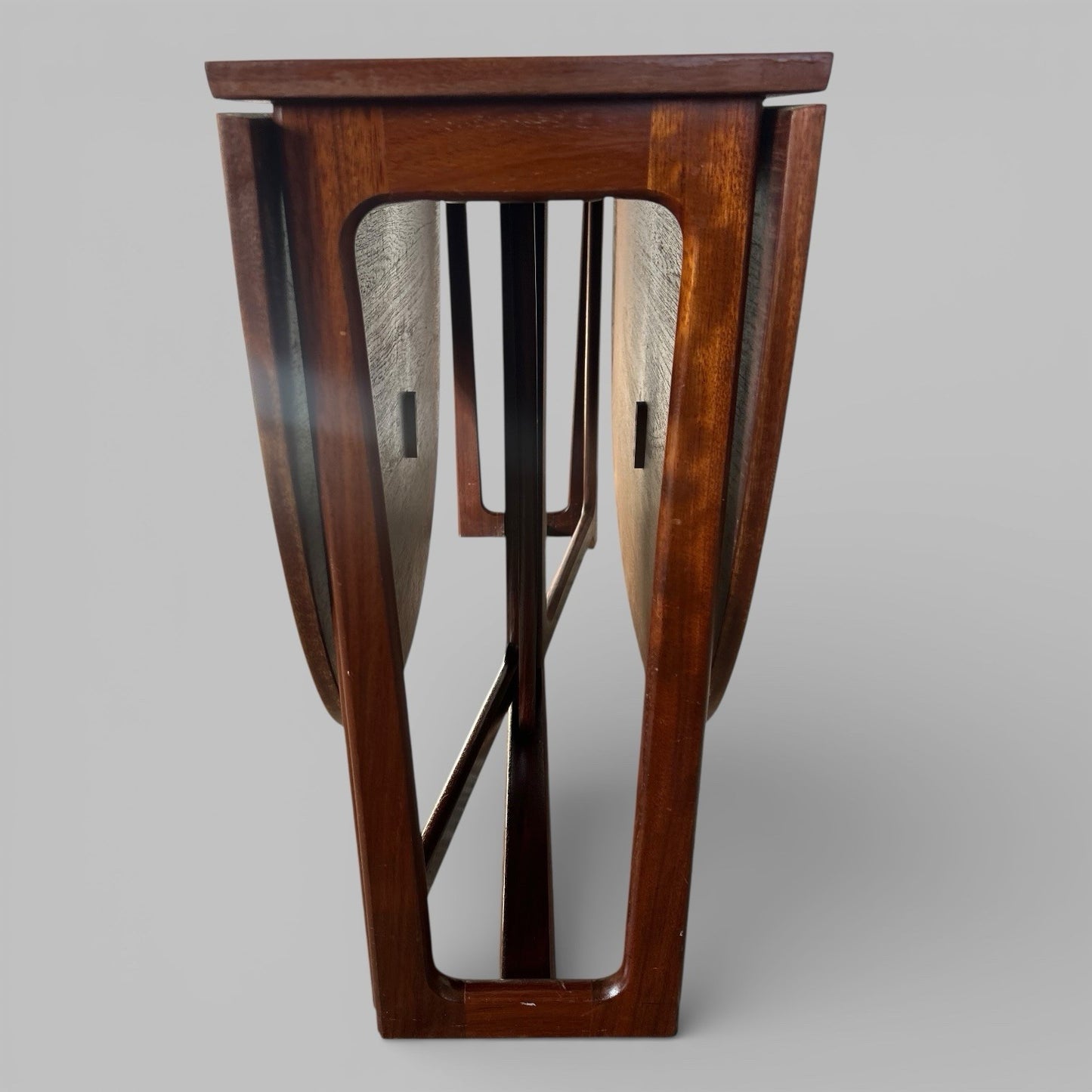 Mid Century McIntosh Teak Drop Leaf Dining Table – Extending Oval