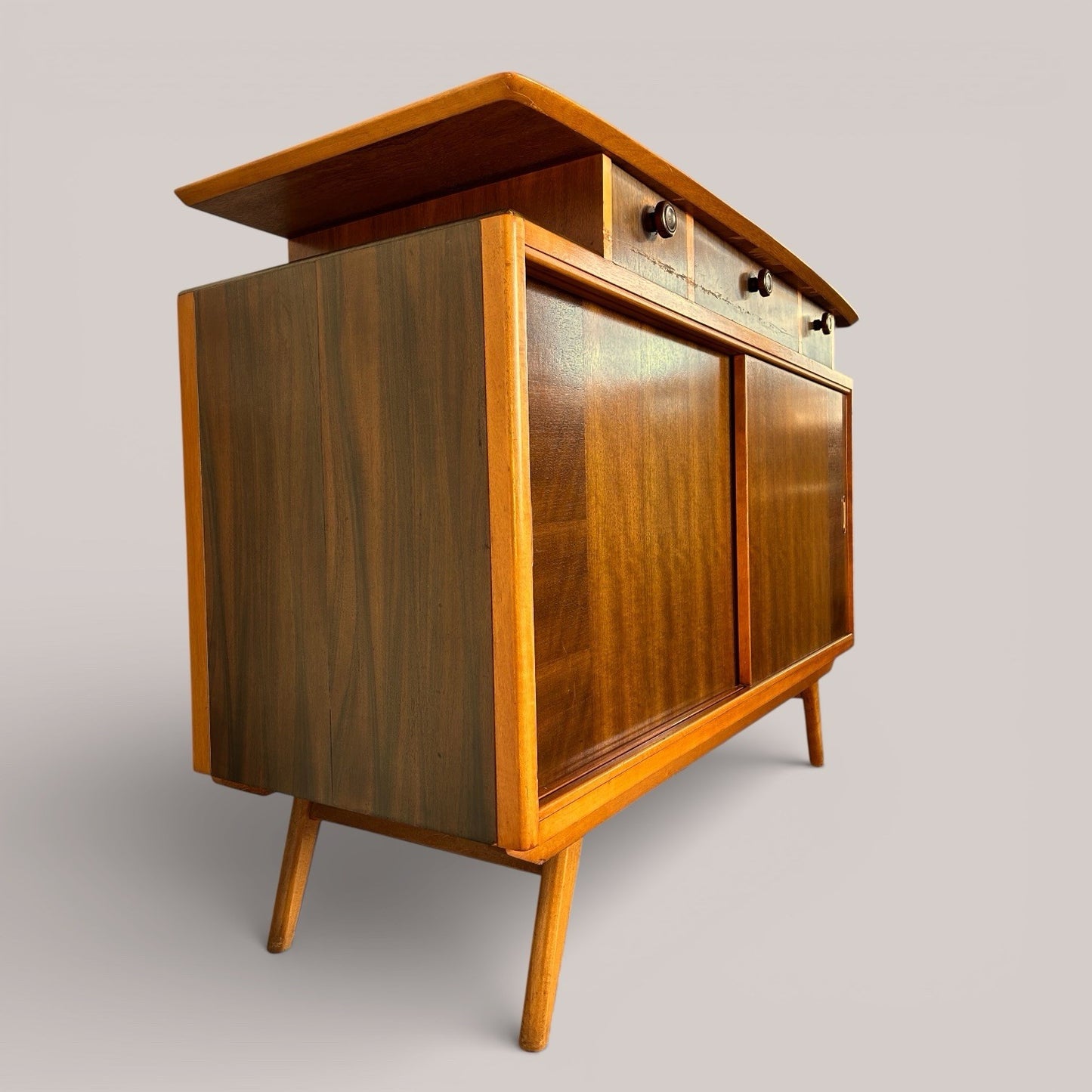 Morris of Glasgow Walnut Floating Top Sideboard 1960s