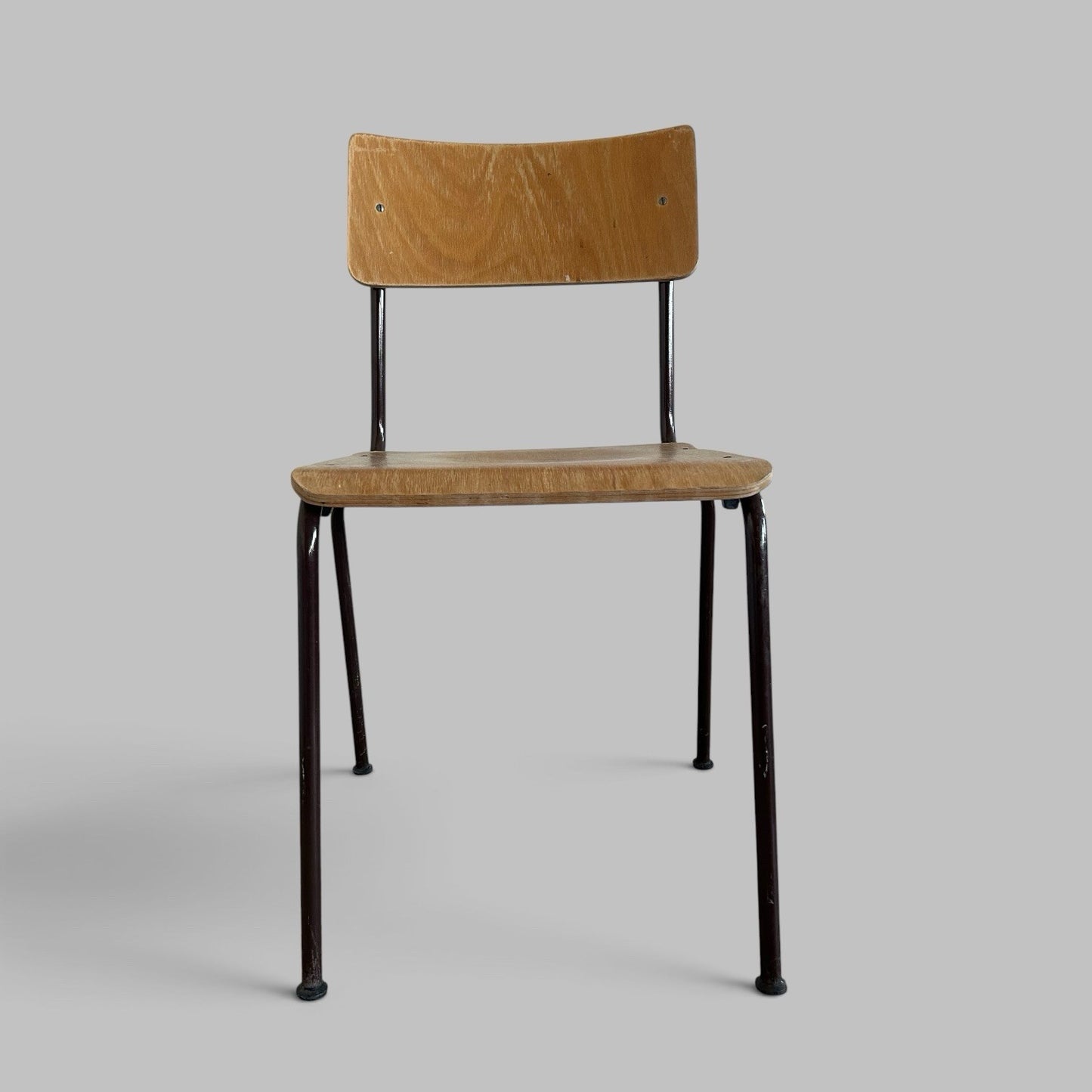 Vintage Plywood Stacking Chairs – Set of Four