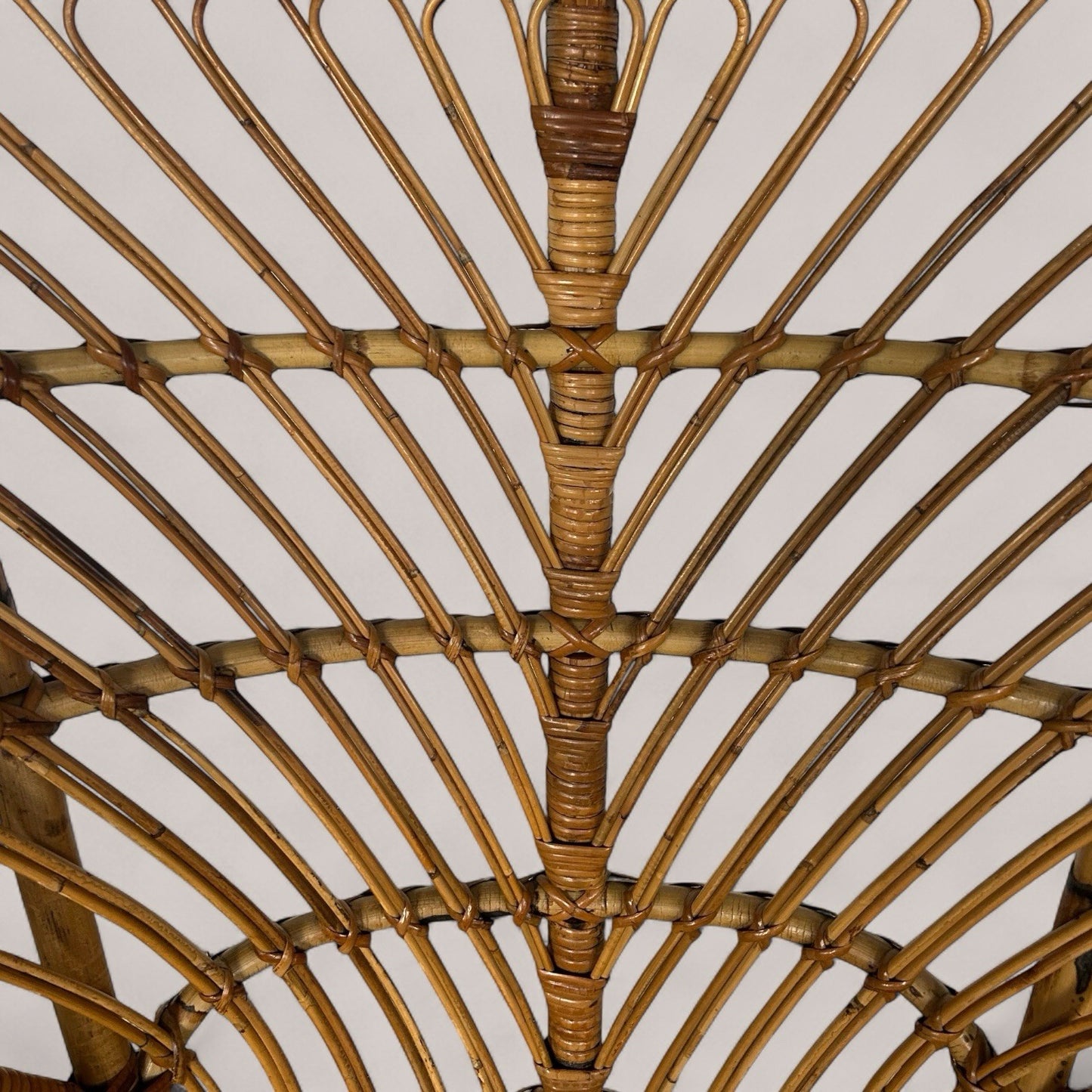 70s Wicker Peacock Throne Chair By Gio Ponti