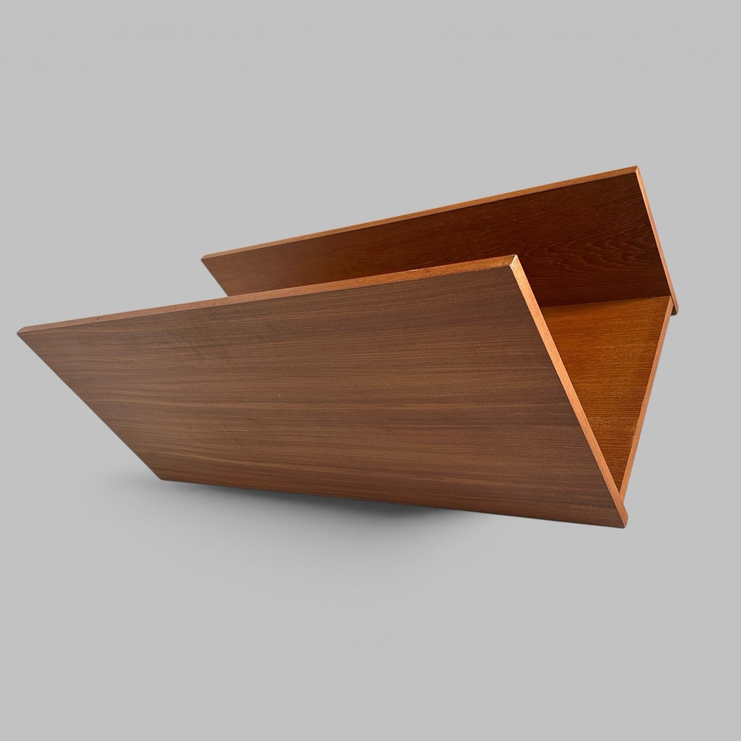 Mid Century Tapley Wall Shelf – Teak Floating Double Shelf