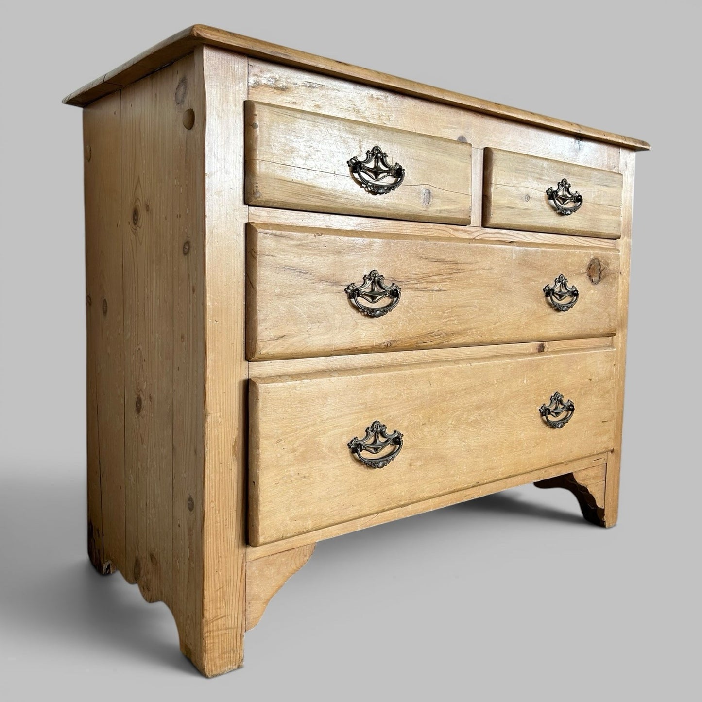 Antique Pine Chest of Drawers – 2 Over 2