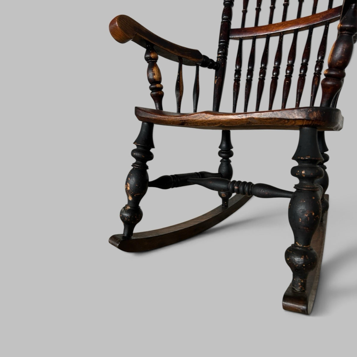 Antique John Shadford ‘Caistor’ Ash & Elm Rocking Chair, c.1850–1890