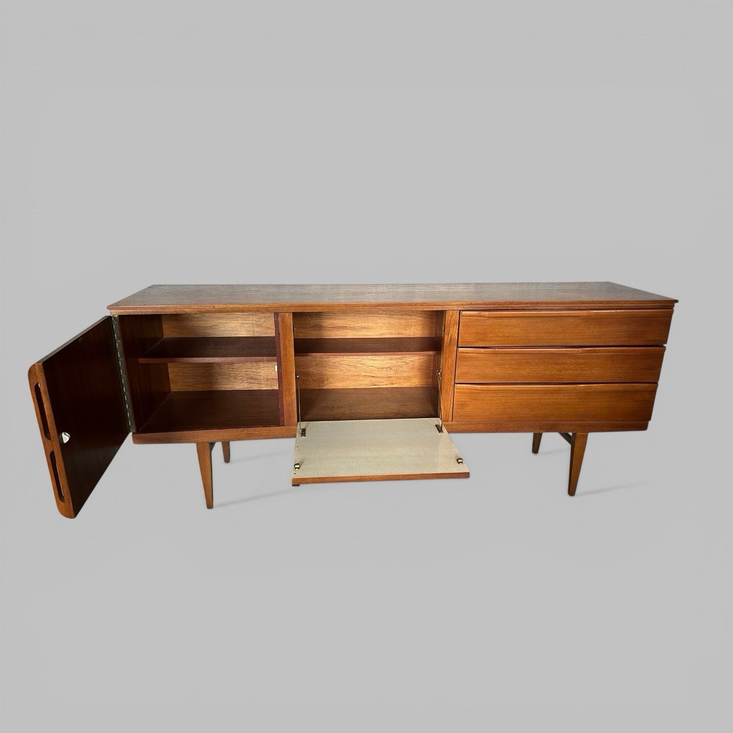 Beautility Teak Sideboard Mid Century Bow Front