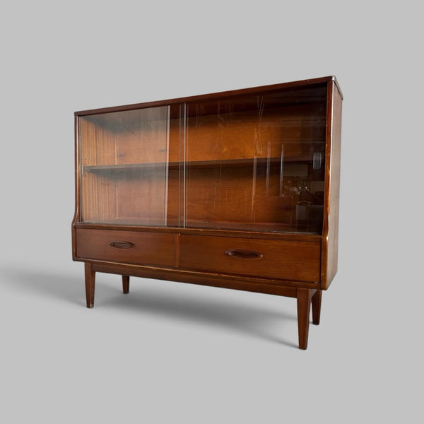 1960s Jentique Glazed Display Cabinet with Two Drawers