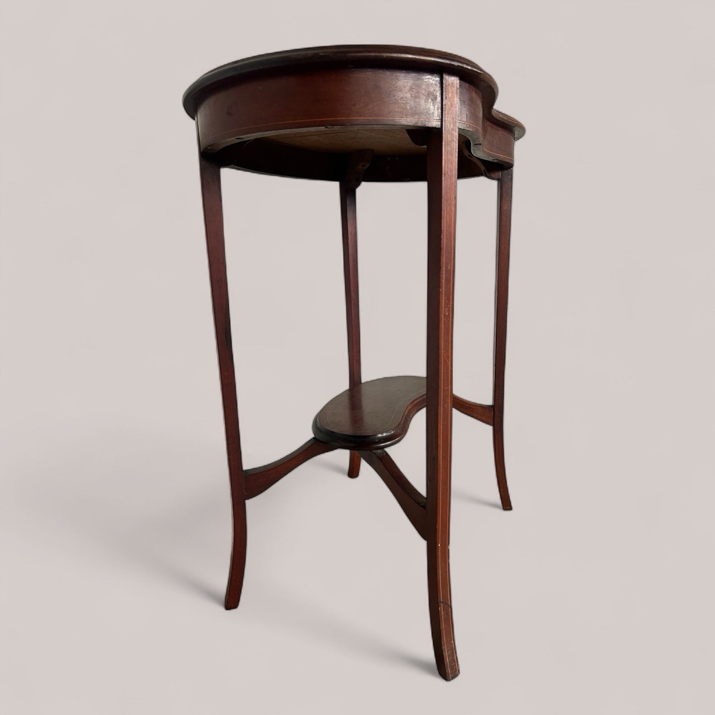 Antique Kidney-Shaped Occasional Table