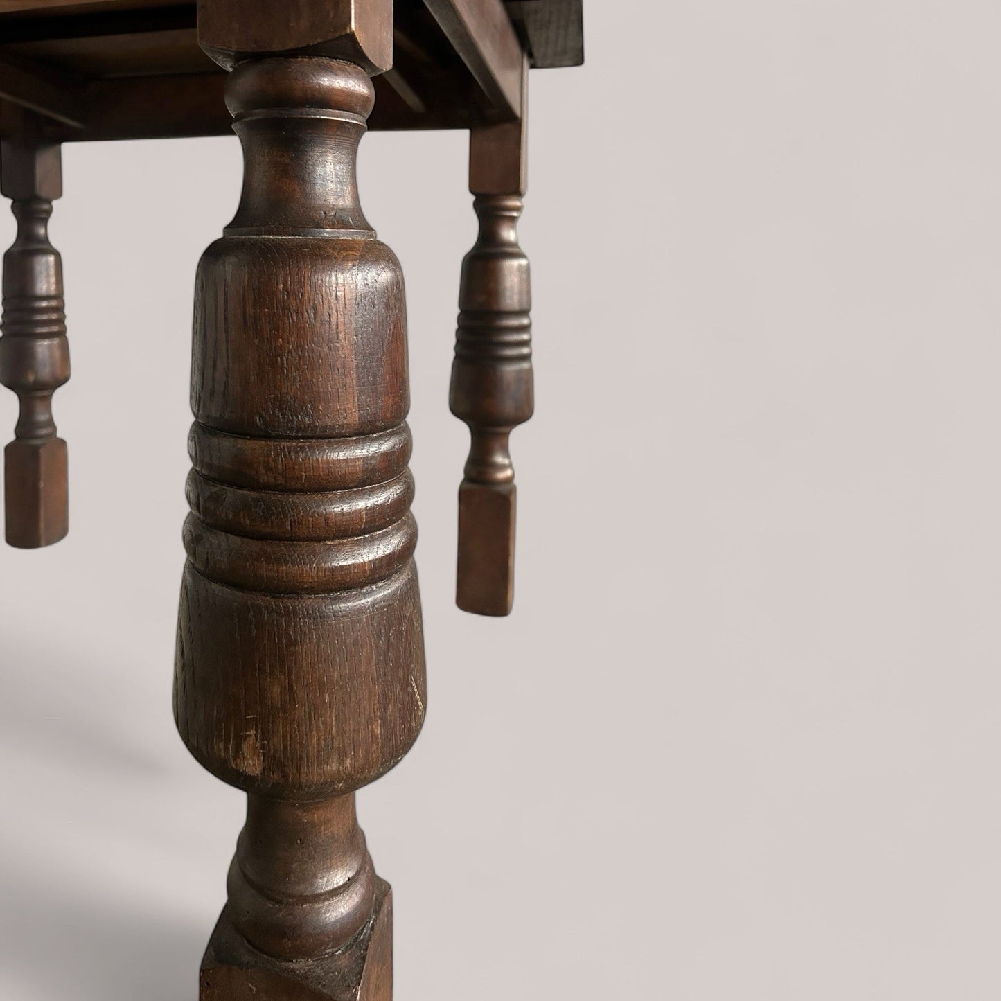 Antique Victorian Oak Drawer-Leaf Table