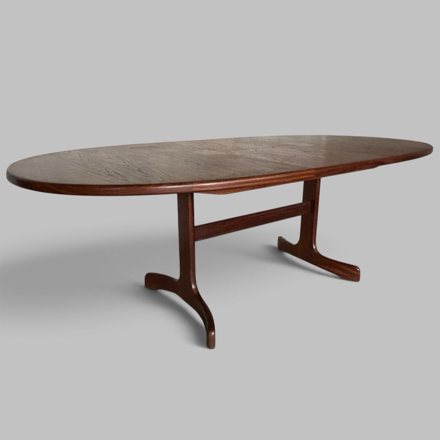 Mid Century G Plan Fresco Teak Extending Oval Dining Table - Vintage 1970s