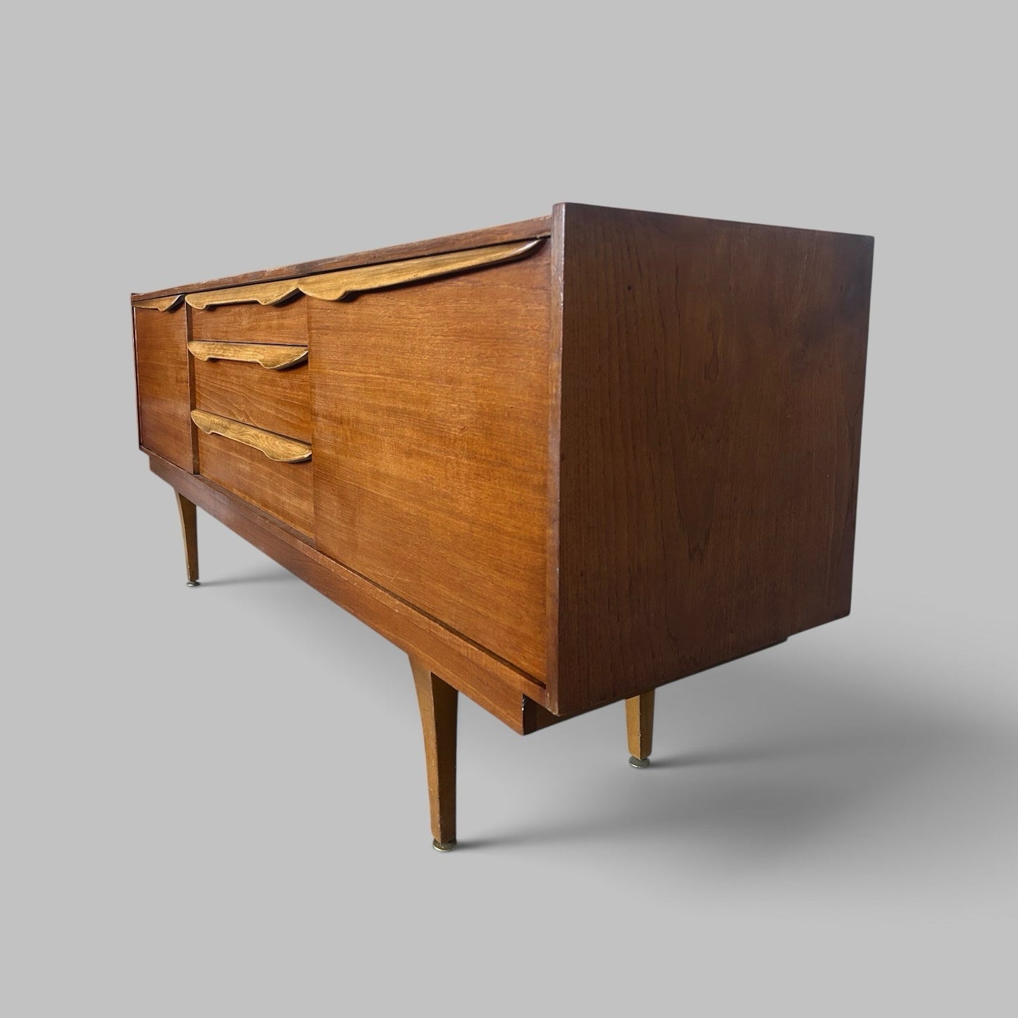 Mid Century Stonehill Teak Sideboard with Three Drawers