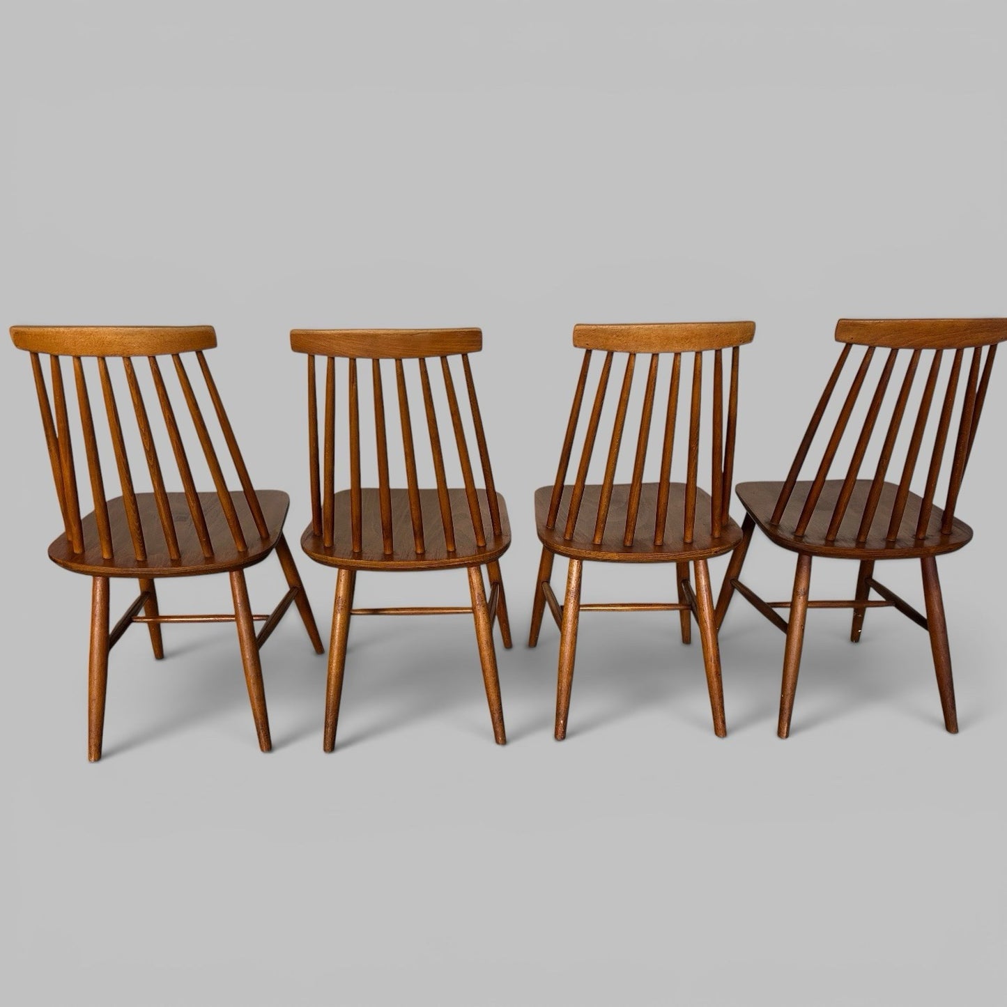 Vintage Stick Back Dining Chairs – Set of Four
