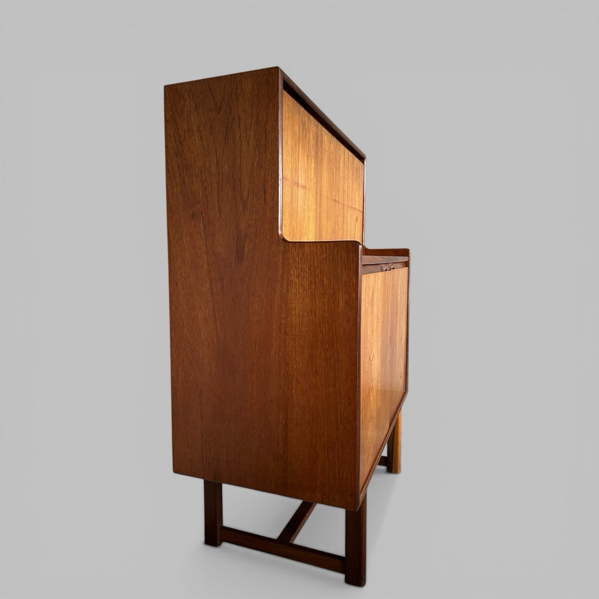 Turnidge of London Teak Bureau Mid Century Writing Desk