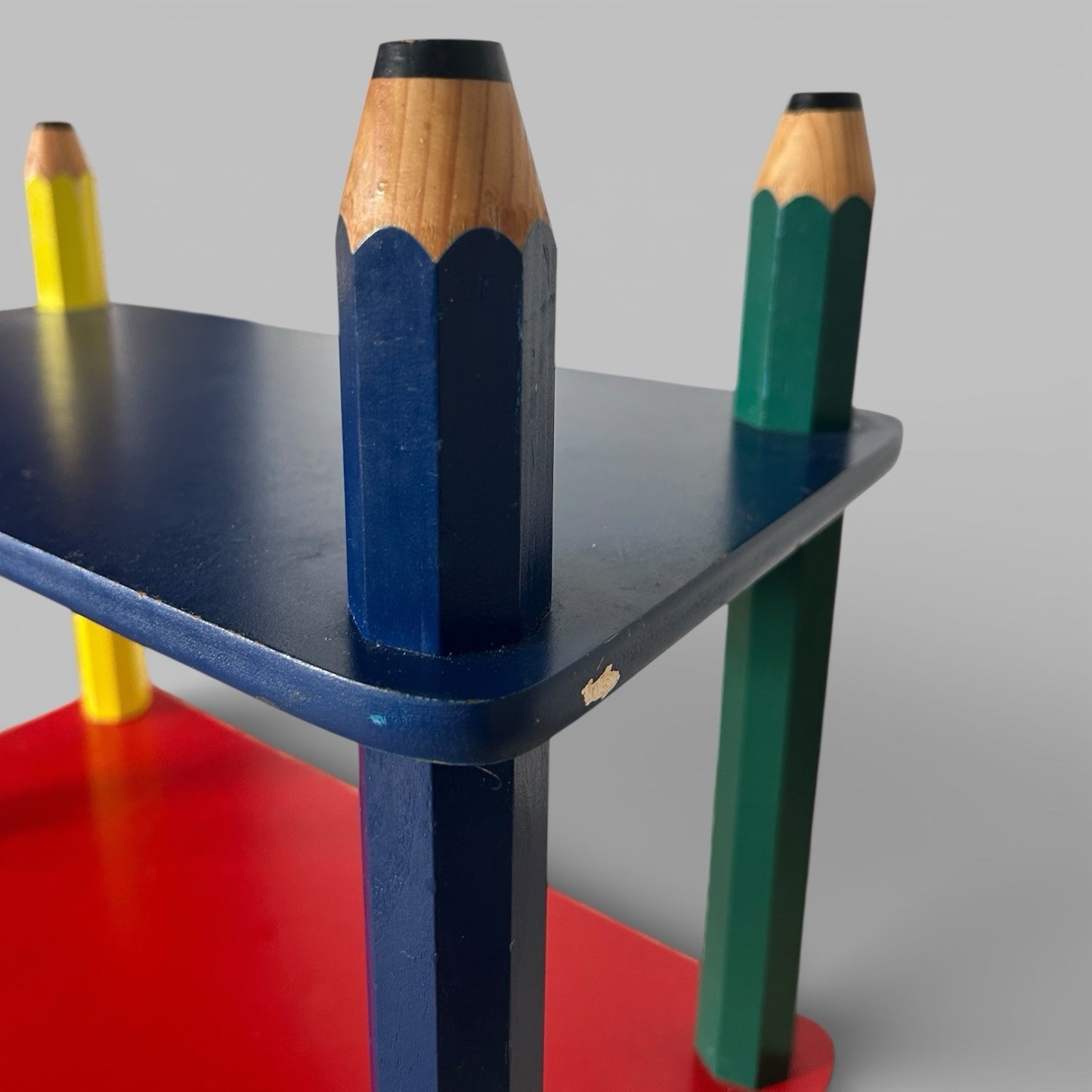 1980s Pierre Sala Pencil Shelf Display Unit – Colourful Postmodern Design