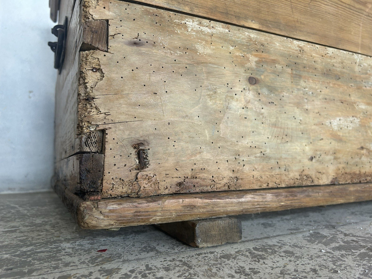 Antique Pine Chest / Storage Box / box Shabby farmhouse style