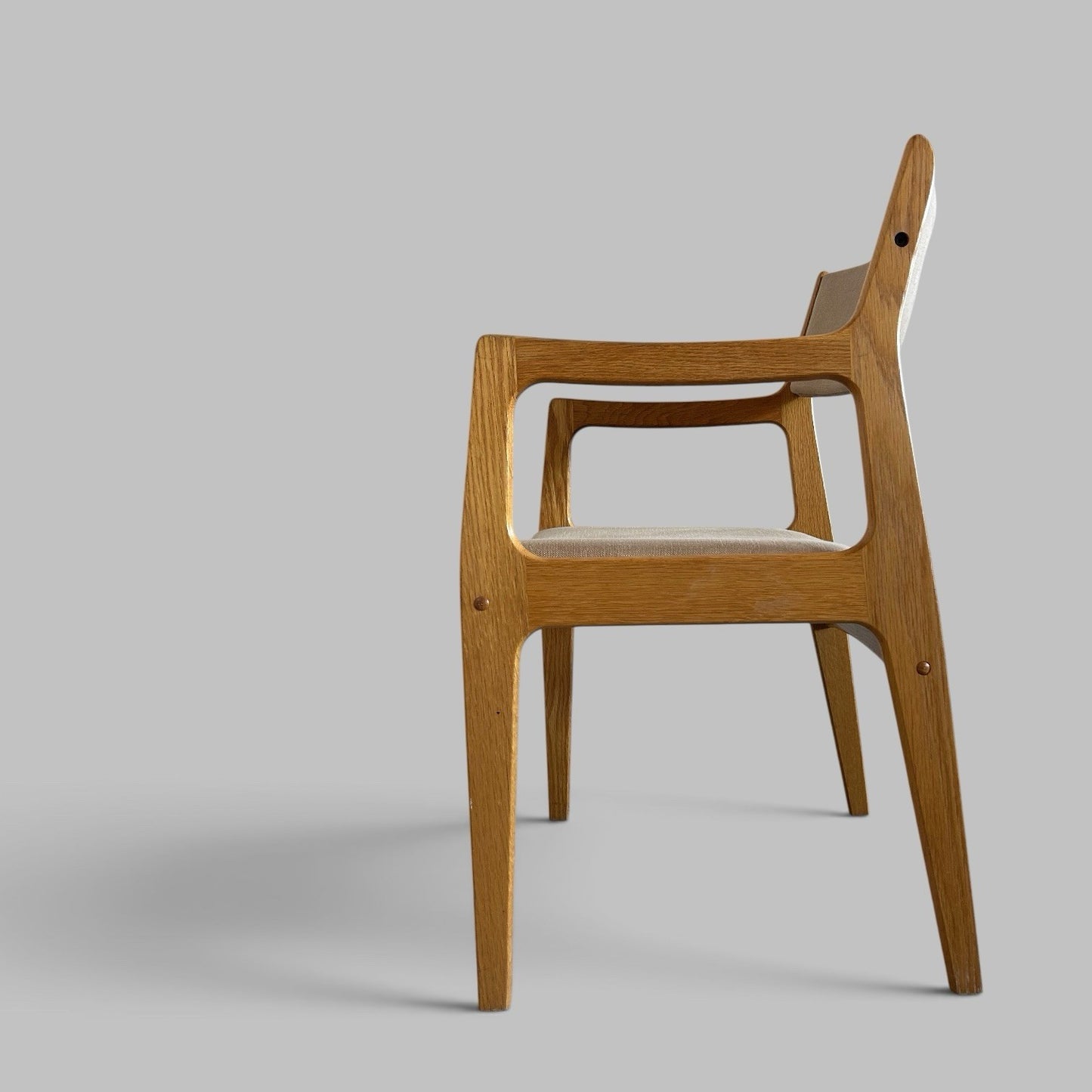 Pair of Vintage D-Scan Light Oak Armchairs