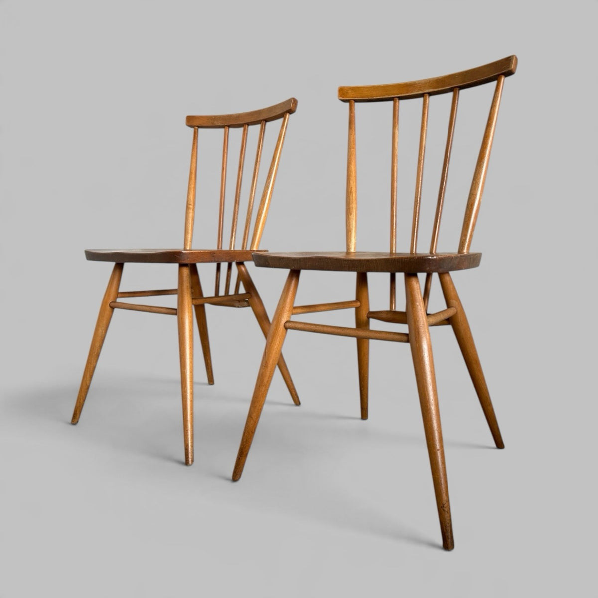 Pair of 1960s Ercol Model 391 Windsor Dining Chairs