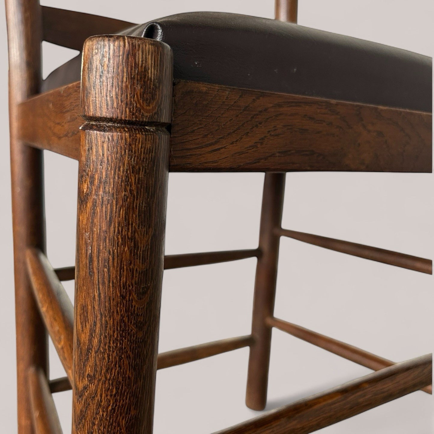 4 SOLID OAK FARMHOUSE DINING CHAIRS