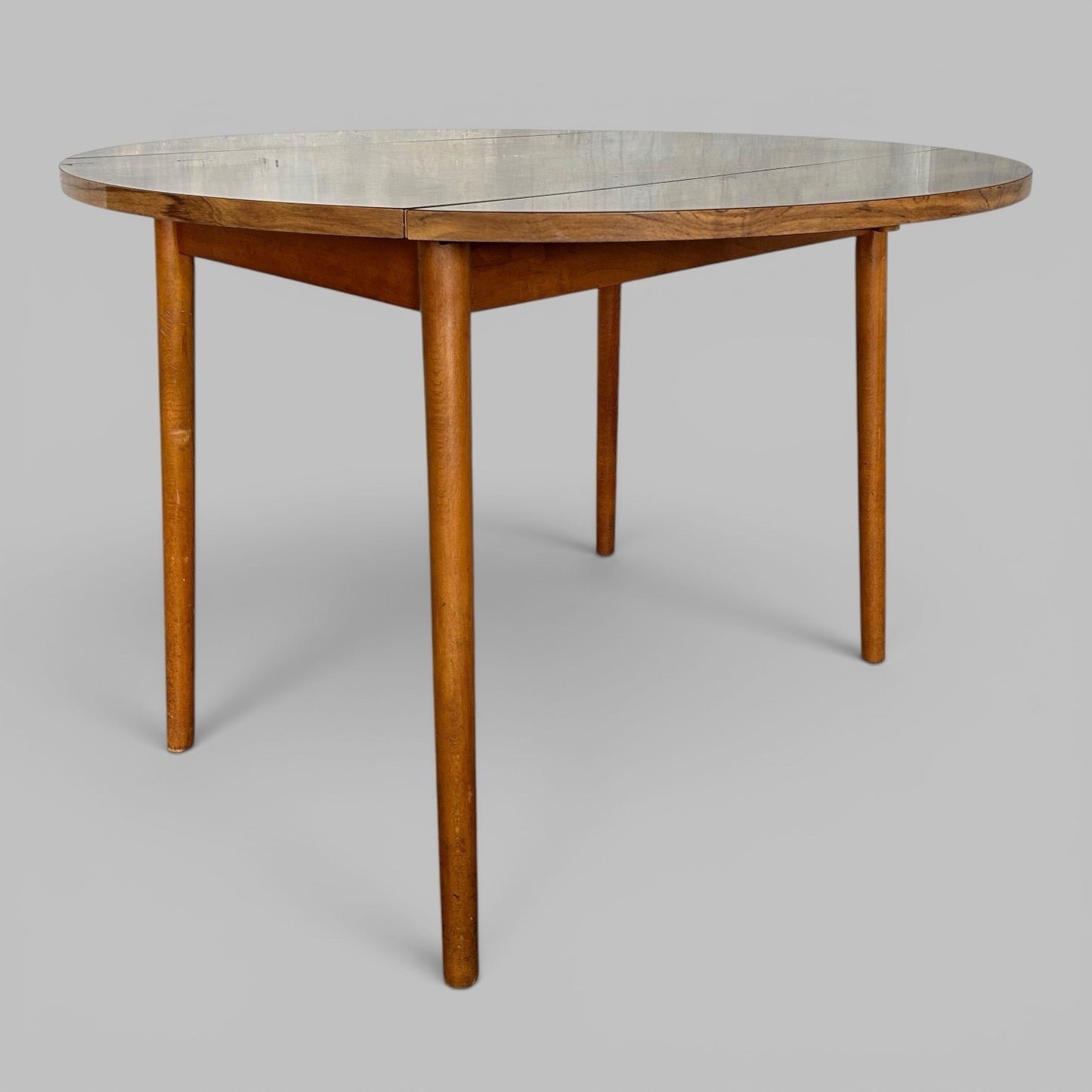 1960s Dinette Drop Leaf Dining Table – Wood Effect Formica Top