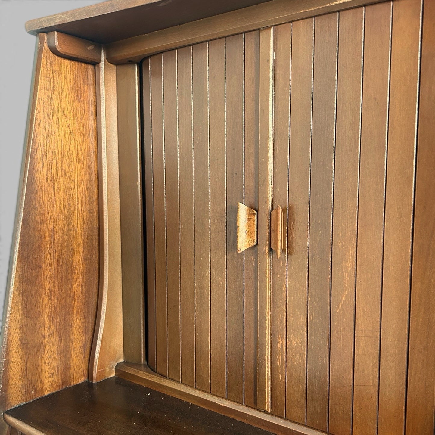 Mid Century Walnut Highboard Drinks Cabinet by F.D. Welters