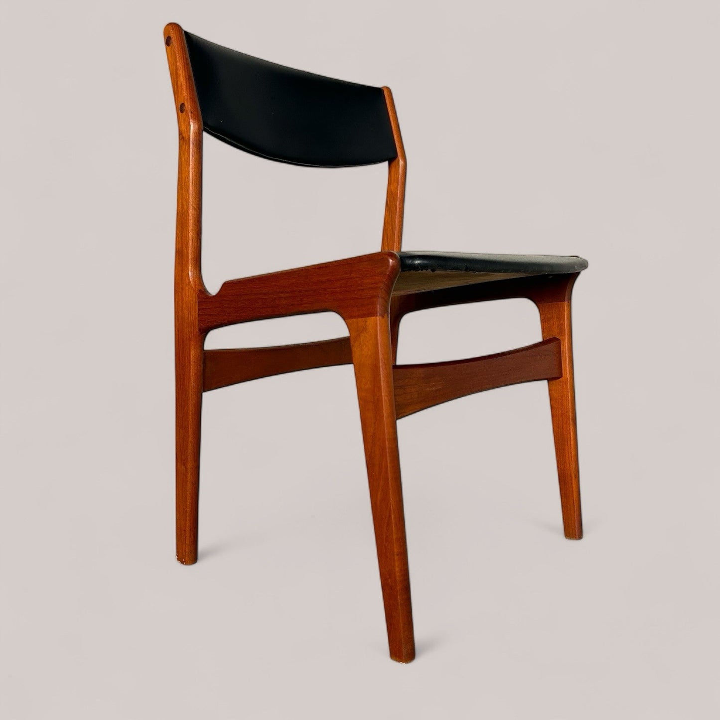 Set of 4 Danish Retro Mid Century Teak Dining Chairs by Erik Buch