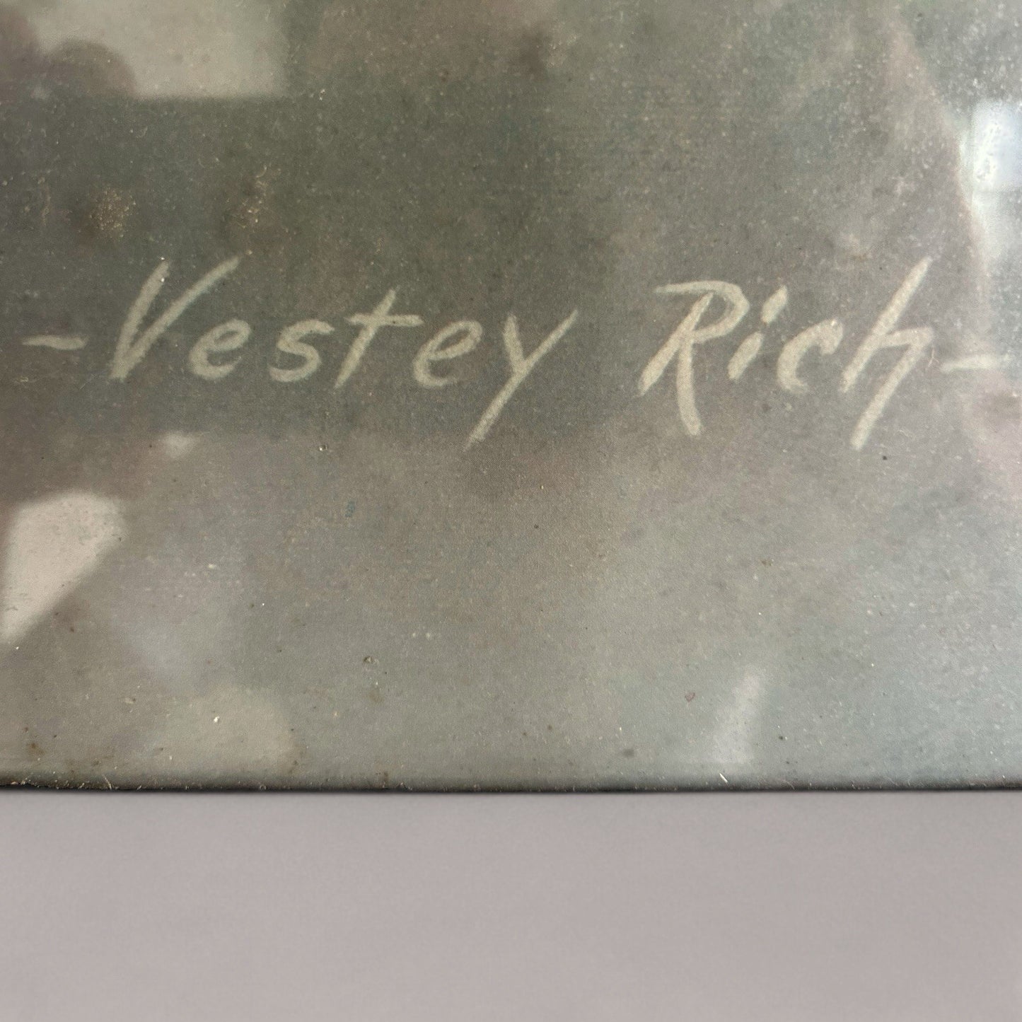 Mid-Century Floral Print by Vestey Rich – Final Colour Plate Proof In Teak Frame