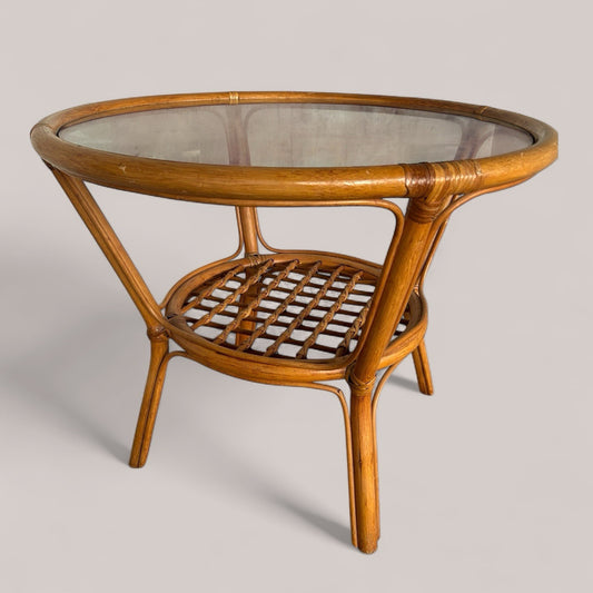 Round Bamboo Coffee / Occasional Table