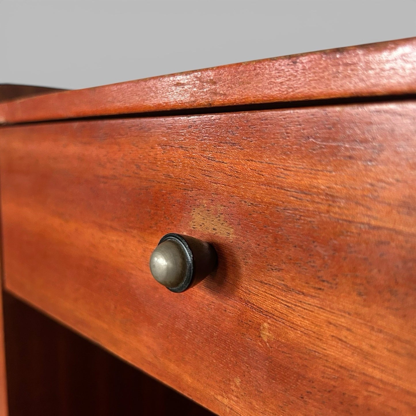 1960s Teak Hall Stand – Mirror Back with Drawer, Cupboard and Umbrella Tray