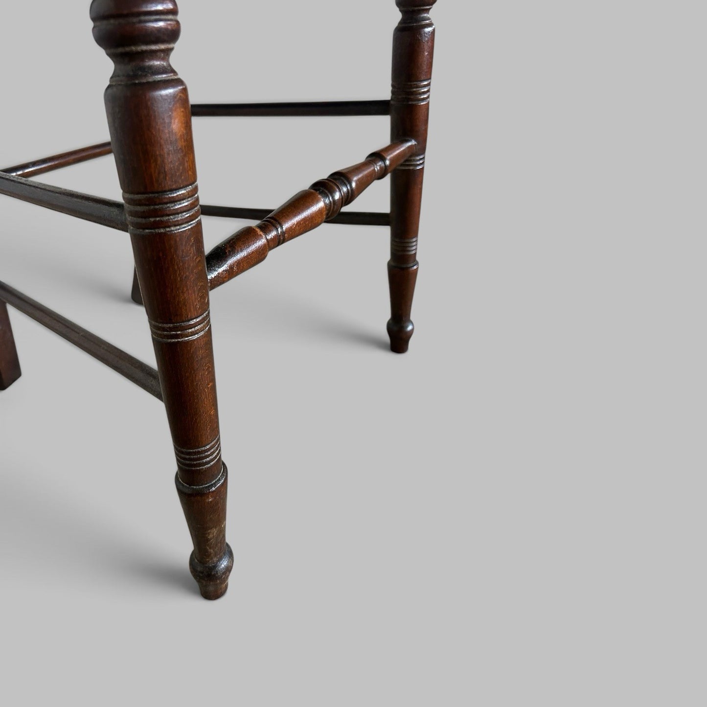 Edwardian Oak Side Chair with Barley Twist Back