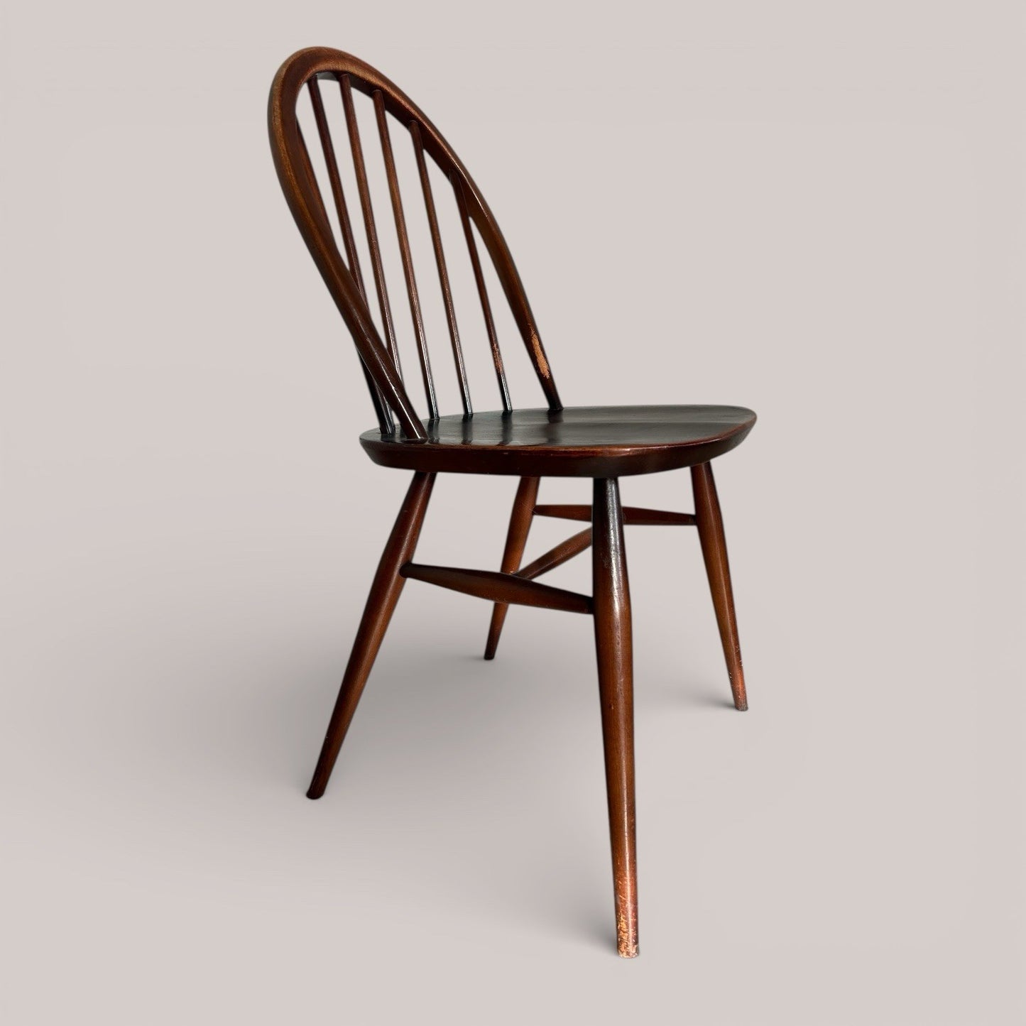 Mid-Century Elm Windsor Dining Chair – Ercol (Blue Label)