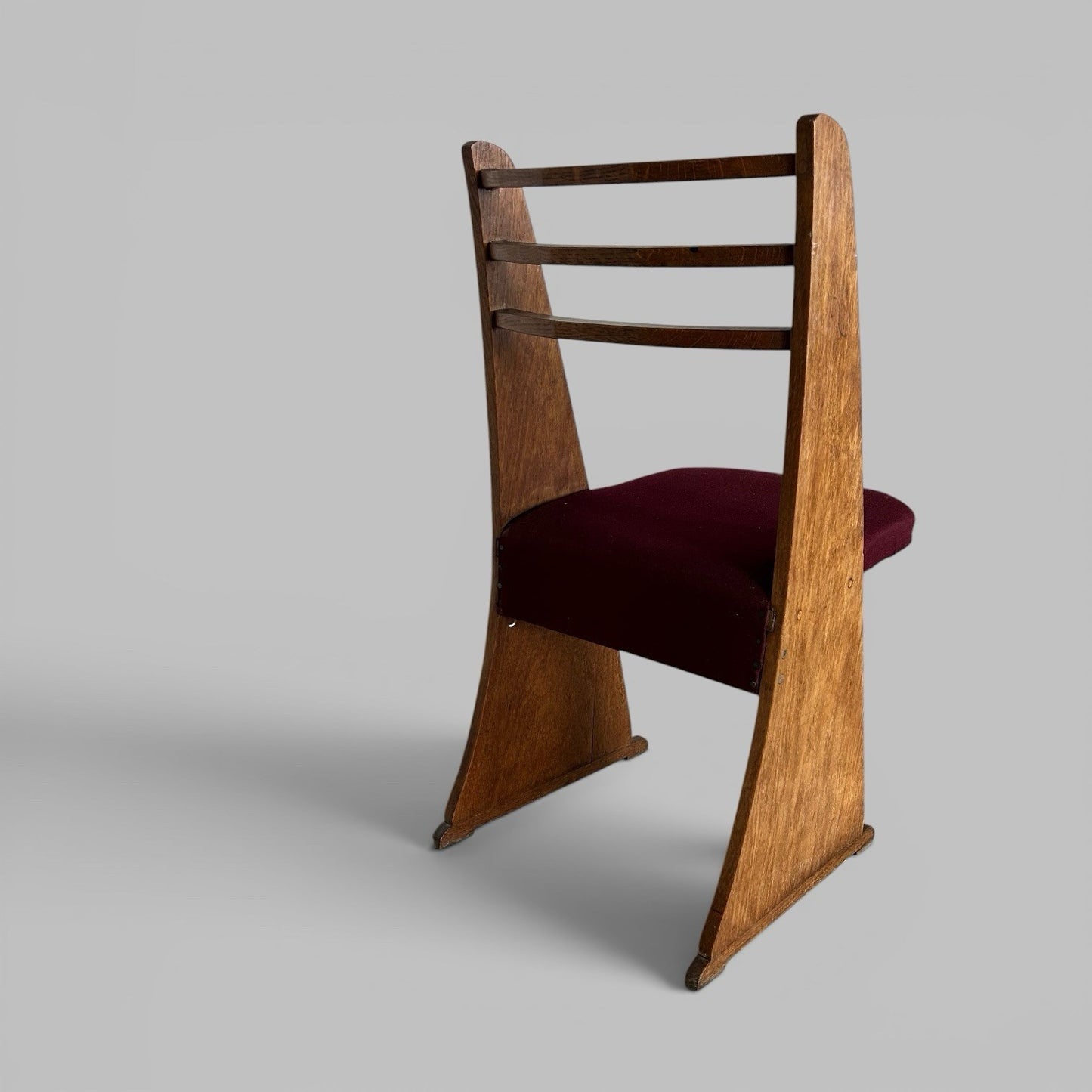 Solid Oak Folk Art / Apprentice-Made Chair